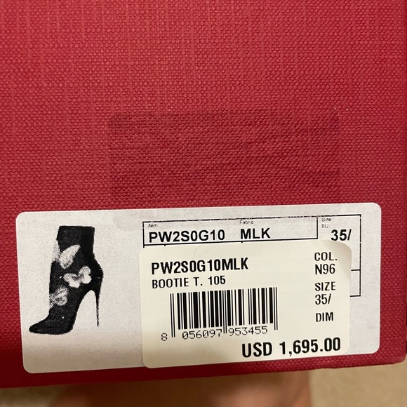 NEW!  Valentino Tiffany Butterfly Sock Booties - 6.5 - Picture 7 of 11